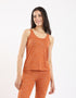 Sleeveless jersey tank top